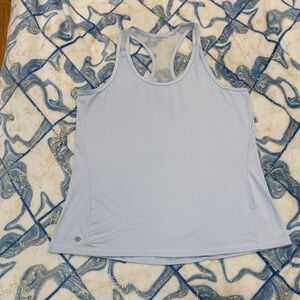 Athleta Light Blue Racerback Performance Tank Top